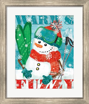 Framed Snowy Fun III Print