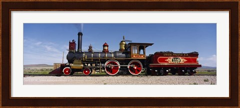 Framed Train Engine On A Railroad Track, Locomotive 119, Utah Print