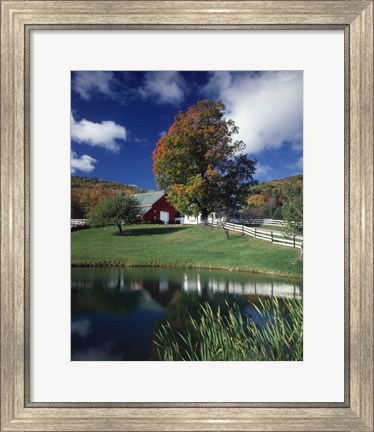 Framed Autumn Farm Scene Eaton Center Nh Print