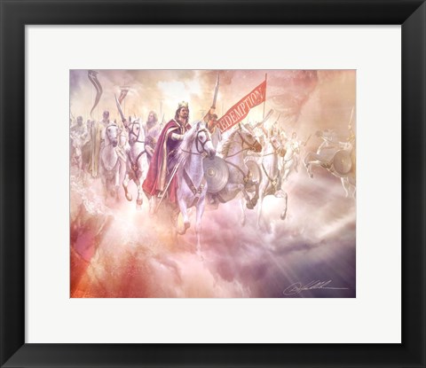 Framed Behold He Comes Print