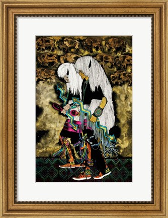 Framed Danza de los Bisontes Print