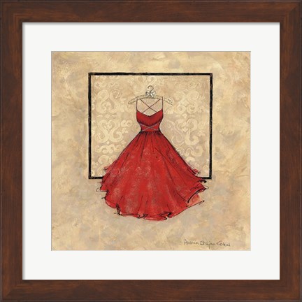Framed Take Me Dancing II (red) Print