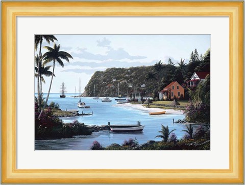 Framed Island Paradise Print