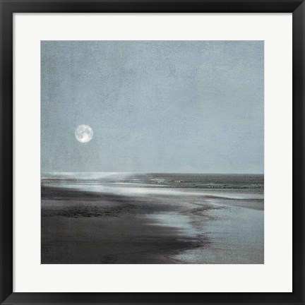 Framed Moonlit Beach Print
