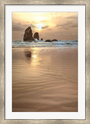 Framed Sunset Silhouette Print