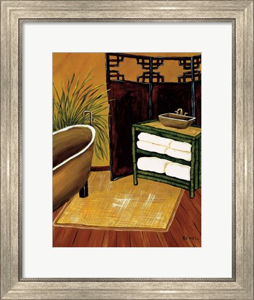 Framed Bamboo Bath Print