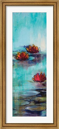 Framed Aqua Lotus II Print