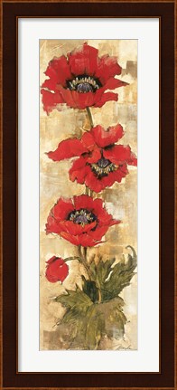 Framed Strand of Poppies II Print