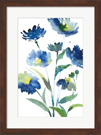 Framed Blue Bliss I Print