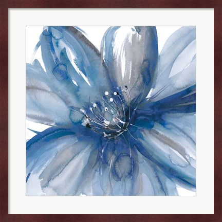Framed Blue Beauty I Print