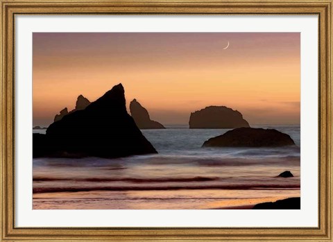 Framed Moonset Print
