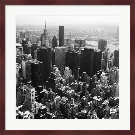 Framed Manhattan and the Hudson Print