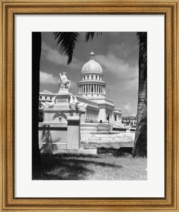 Framed Capitol Building Havana Cuba Print