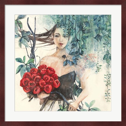Framed Fairy of the Roses (detail) Print