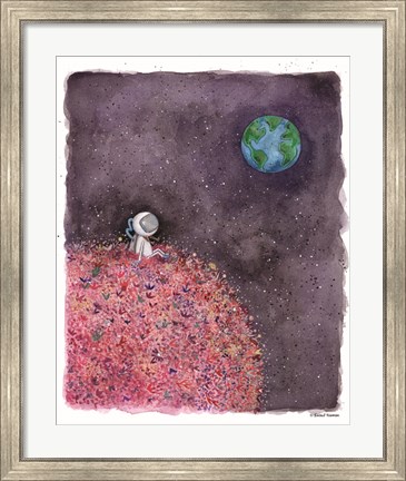 Framed Sitting on a Flower Moon Print