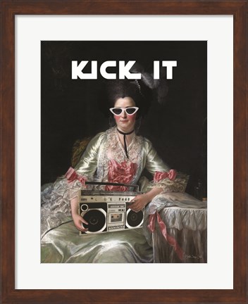 Framed Kick It Print