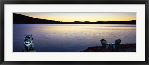 Framed Lakescape Panorama II Print