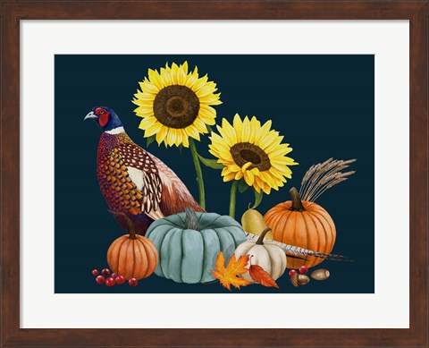 Framed Pheasant Harvest II Print