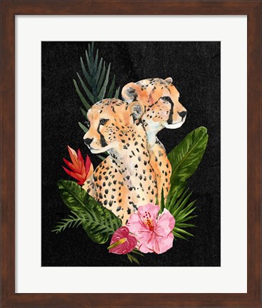 Framed Cheetah Bouquet II Print