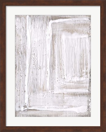 Framed Concentric White I Print