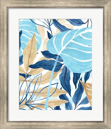 Framed Blue Jungle II Print
