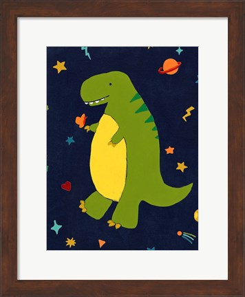 Framed Starry Dinos III Print