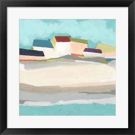 Framed Coastal Village II Print