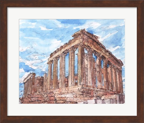 Framed Secret Greece I Print
