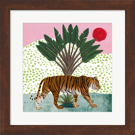 Framed Tiger at Sunrise I Print