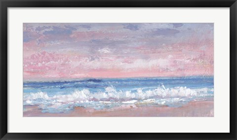 Framed Coastal Pink Horizon I Print