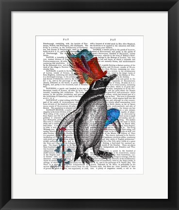 Framed Penguin and Fish Hat Book Print Print