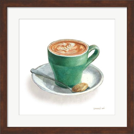 Framed Wake Me Up Coffee II on White Print