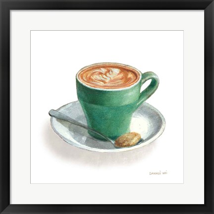 Framed Wake Me Up Coffee II on White Print