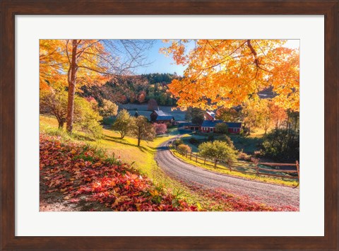 Framed Sleepy Hollow Ranch, Vermont Print
