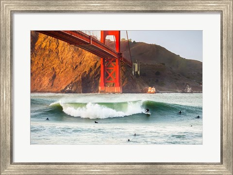 Framed Golden Surf Print