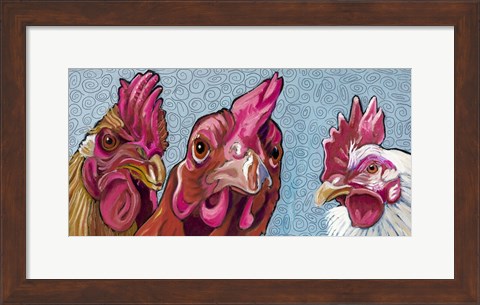 Framed Three Chicks Print