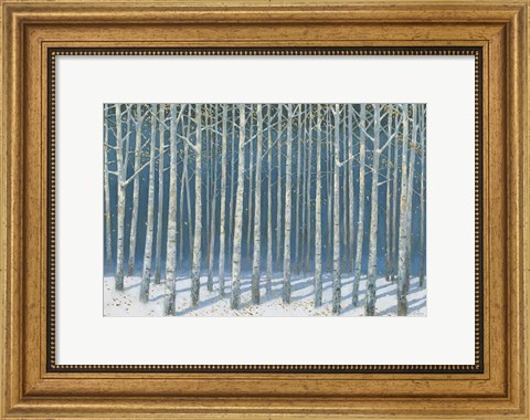 Framed Shimmering Birches Print