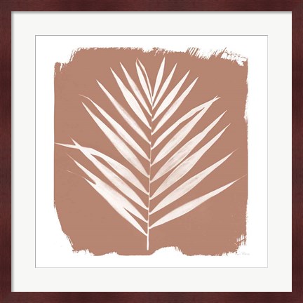 Framed Nature by the Lake - Frond III Warm Sq Print