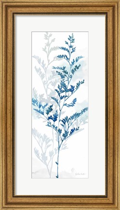 Framed Indigo Botanical panel III Print
