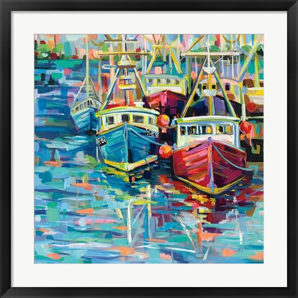 Framed Stonington Docks Print