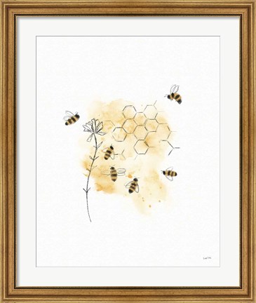 Framed Bees and Botanicals VI Print