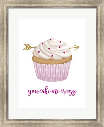 Framed Valentine&#39;s Cupcake I Print