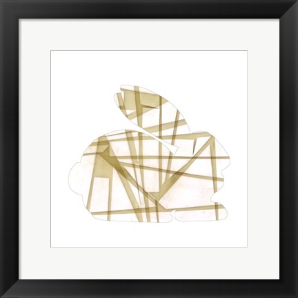 Framed Geometric Rabbit IV Print