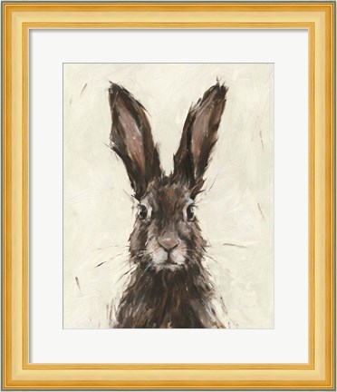 Framed European Hare I Print