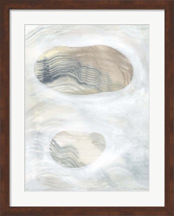 Framed Neutral River Rocks II Print