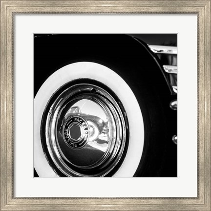 Framed Packard Front Wheel Print