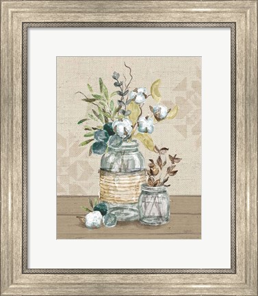 Framed Cotton Bouquet III Print