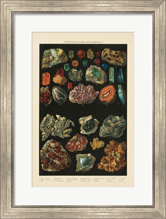 Framed Precious Stones III Print