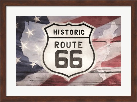 Framed Patriotic Route 66 Print