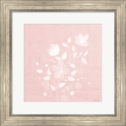 Framed Pink Flower Bunch II Print